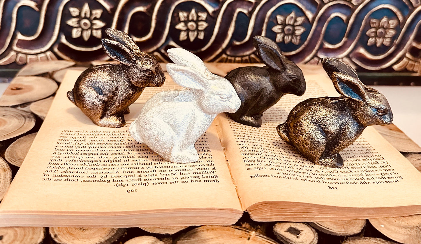 Antique Brass Gold Small Cast Iron Rabbit