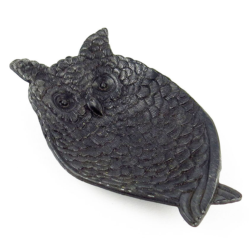 Pewter Owl Jewelry/Coin Tray in Black Finish