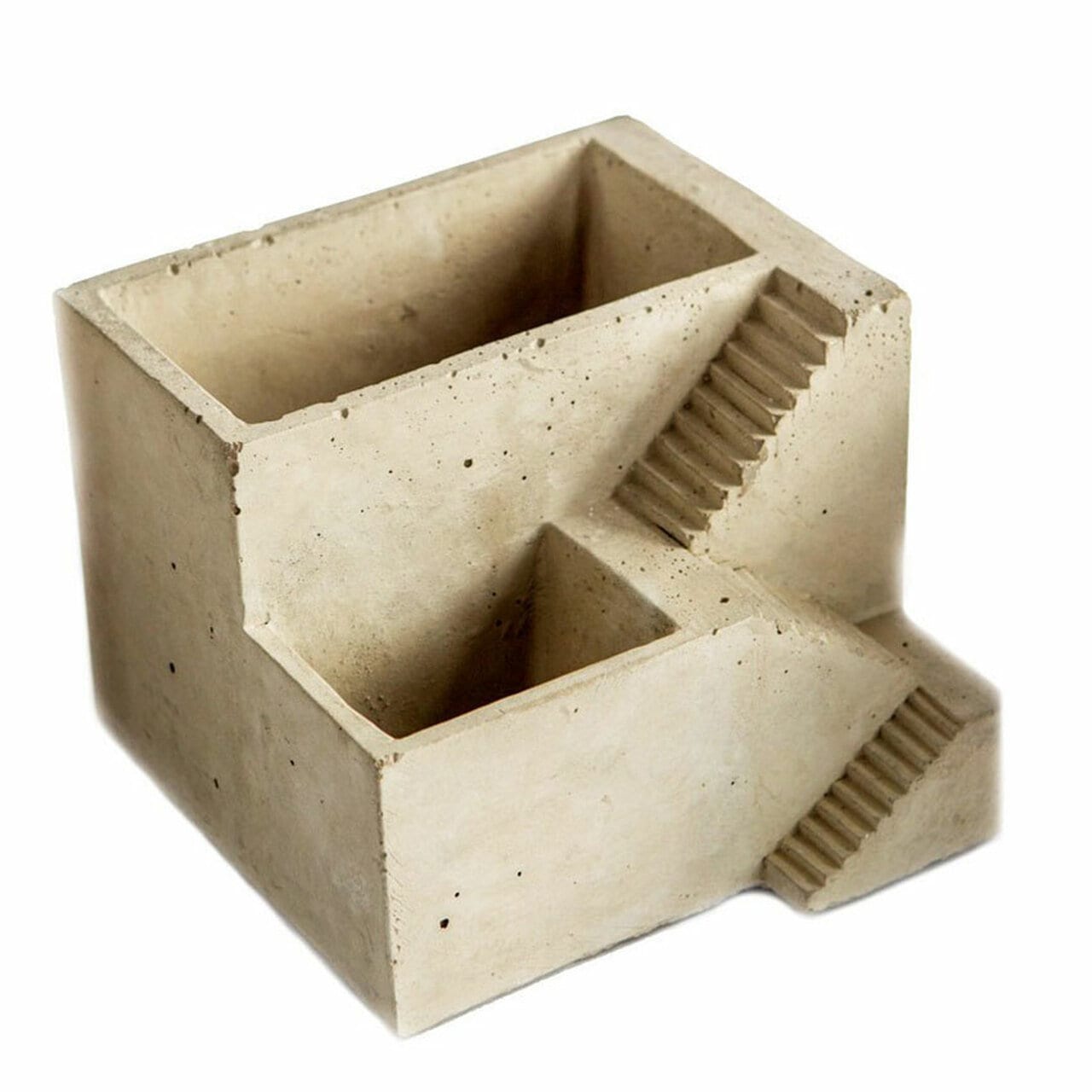 Cement Geometric Architectural Cube Planter II