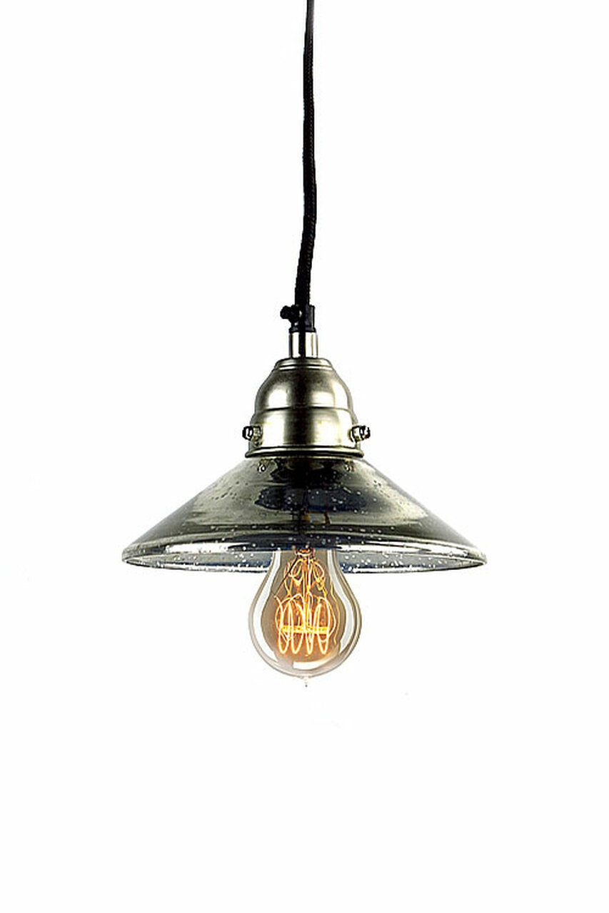 Vintage Industrial Antiqued Mercury Glass Classic Pendant Light