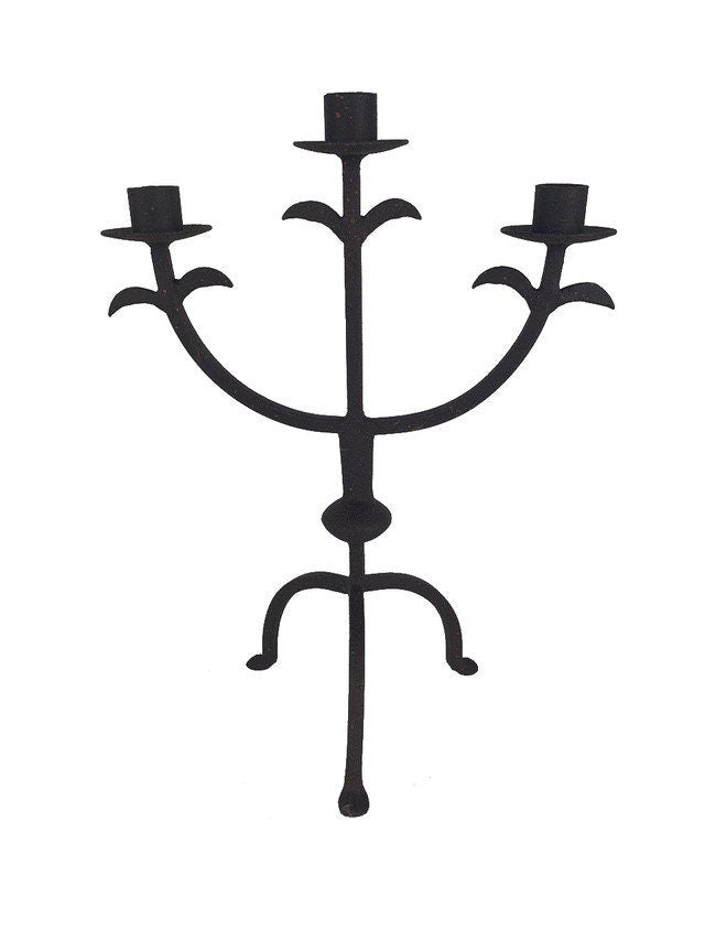 Iron Metal Rusted Candelabra