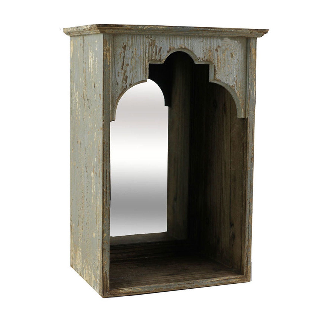 Wooden Wall Niche with Mirror