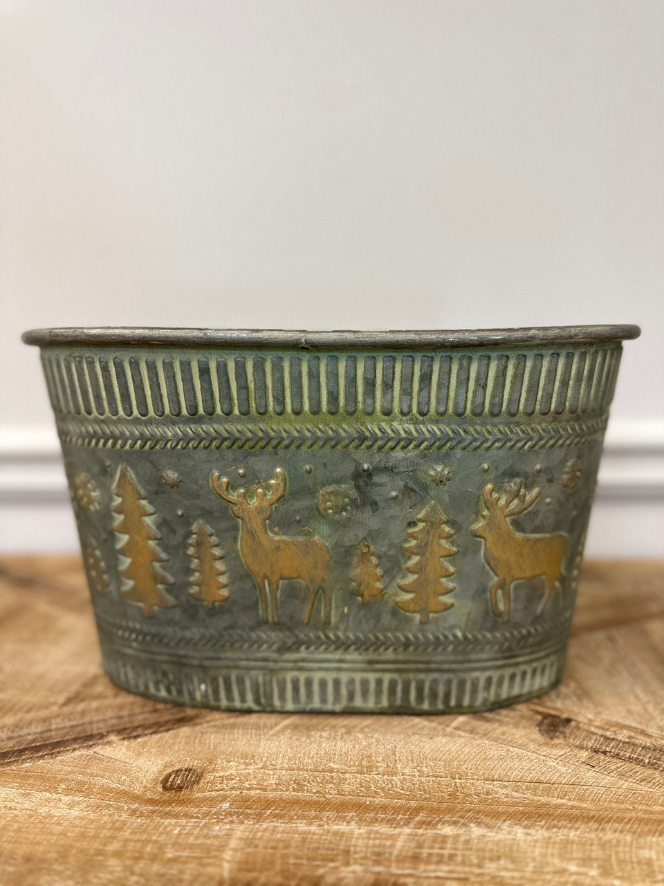 Iron Container with Deer Print - SET of 3