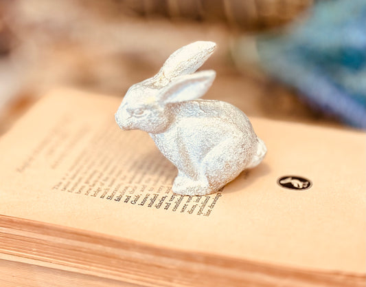 White Gold Small Cast Iron Rabbit