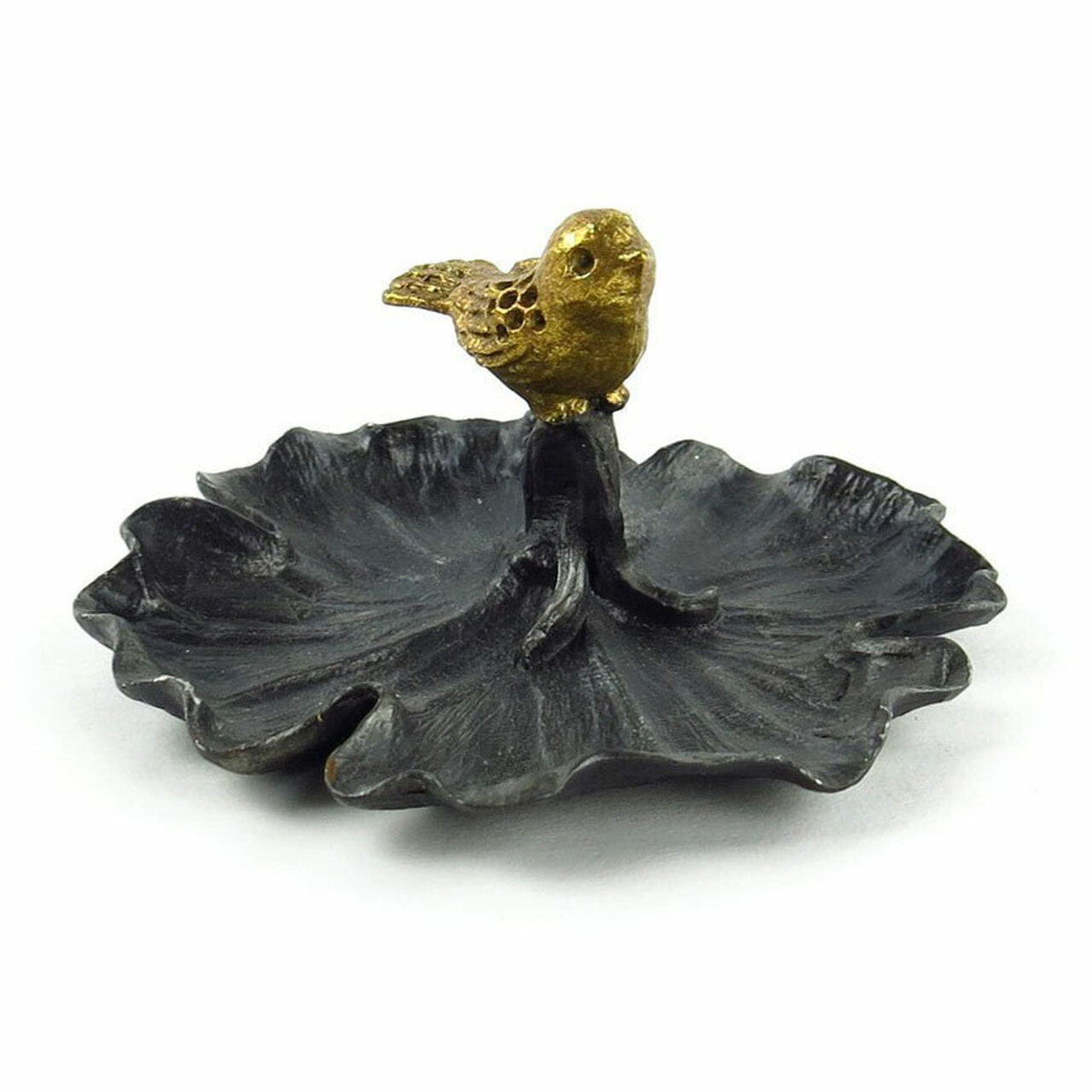 Pewter Bird Jewelry/Coin Tray Jewelry/Coin Holder-Golden Holder Home Décor-Vintage