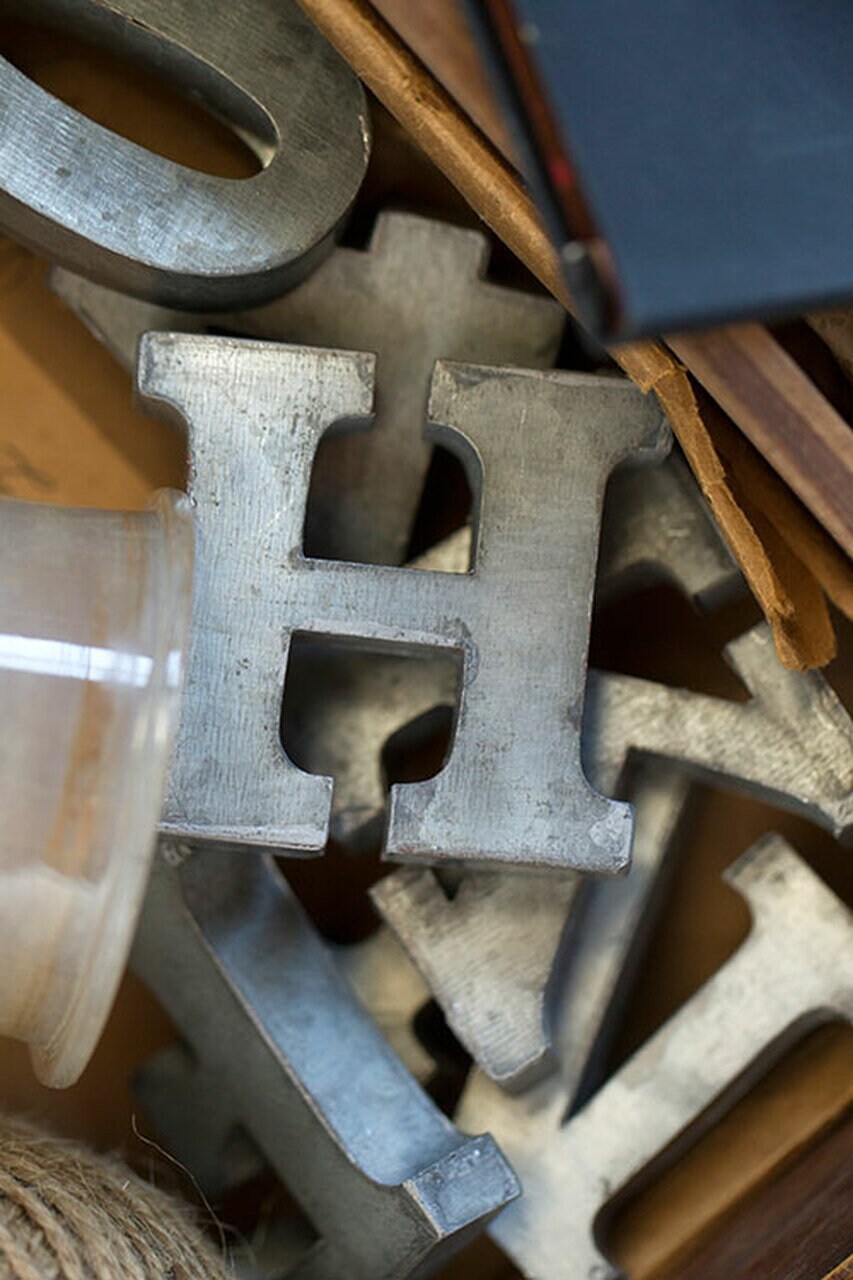 Zinc Individual Letters A-Z, &