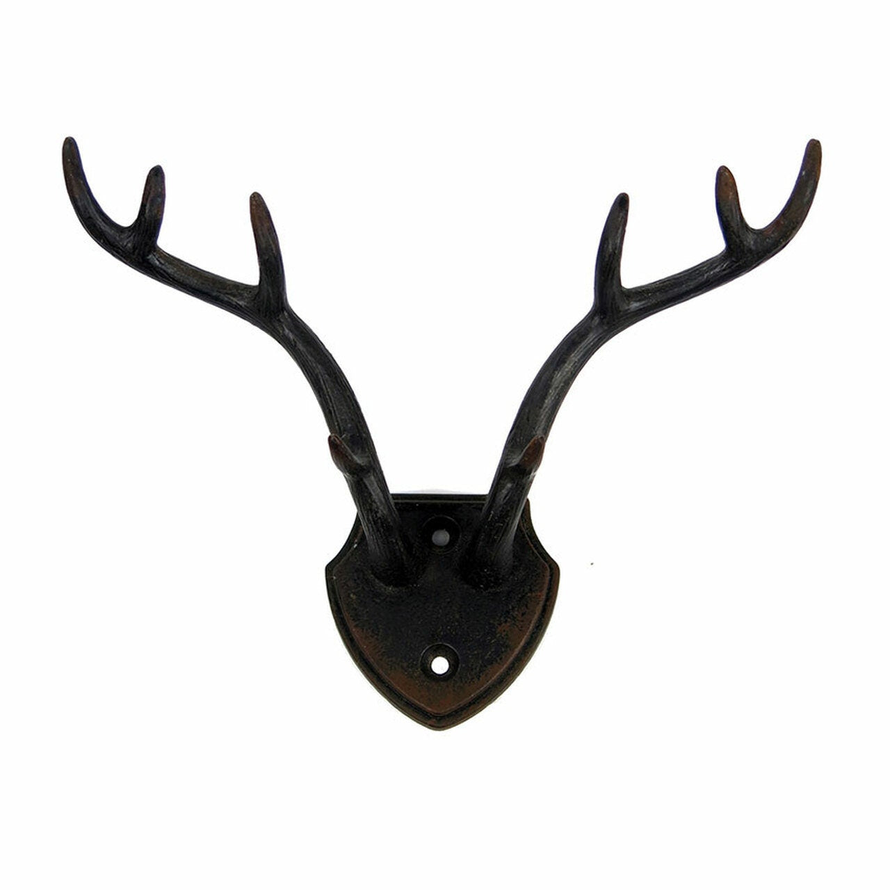 Cast Iron Gold Leaf/Dark Meta Pewter Antler Hook Antler Hook