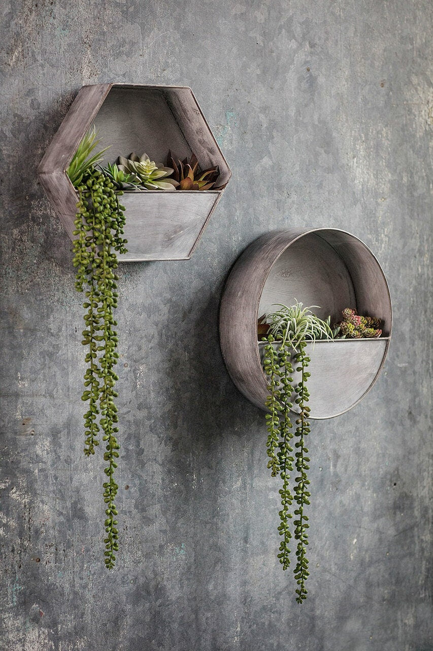 Zinc Wall Planter