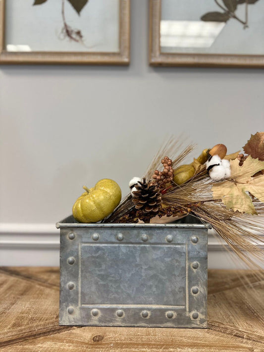 Zinc Rectangle Planters - Set of 3
